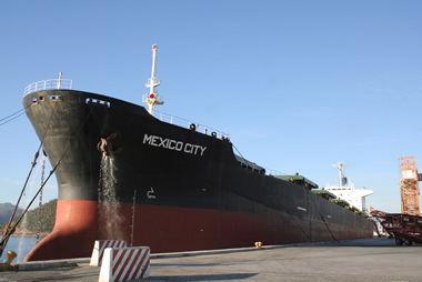 Dredging work in areas of navigation at Port of Guaymas