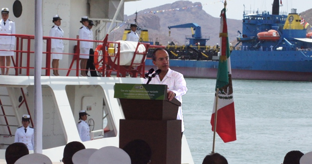 Encabeza el Presidente de la Republica Felipe Calderón los festejos del Día de la Marina en el Puerto de Guaymas